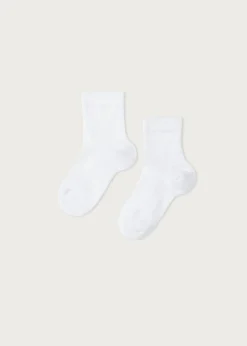 Socks^Calzedonia Newborn Cotton Short Socks 001 - White