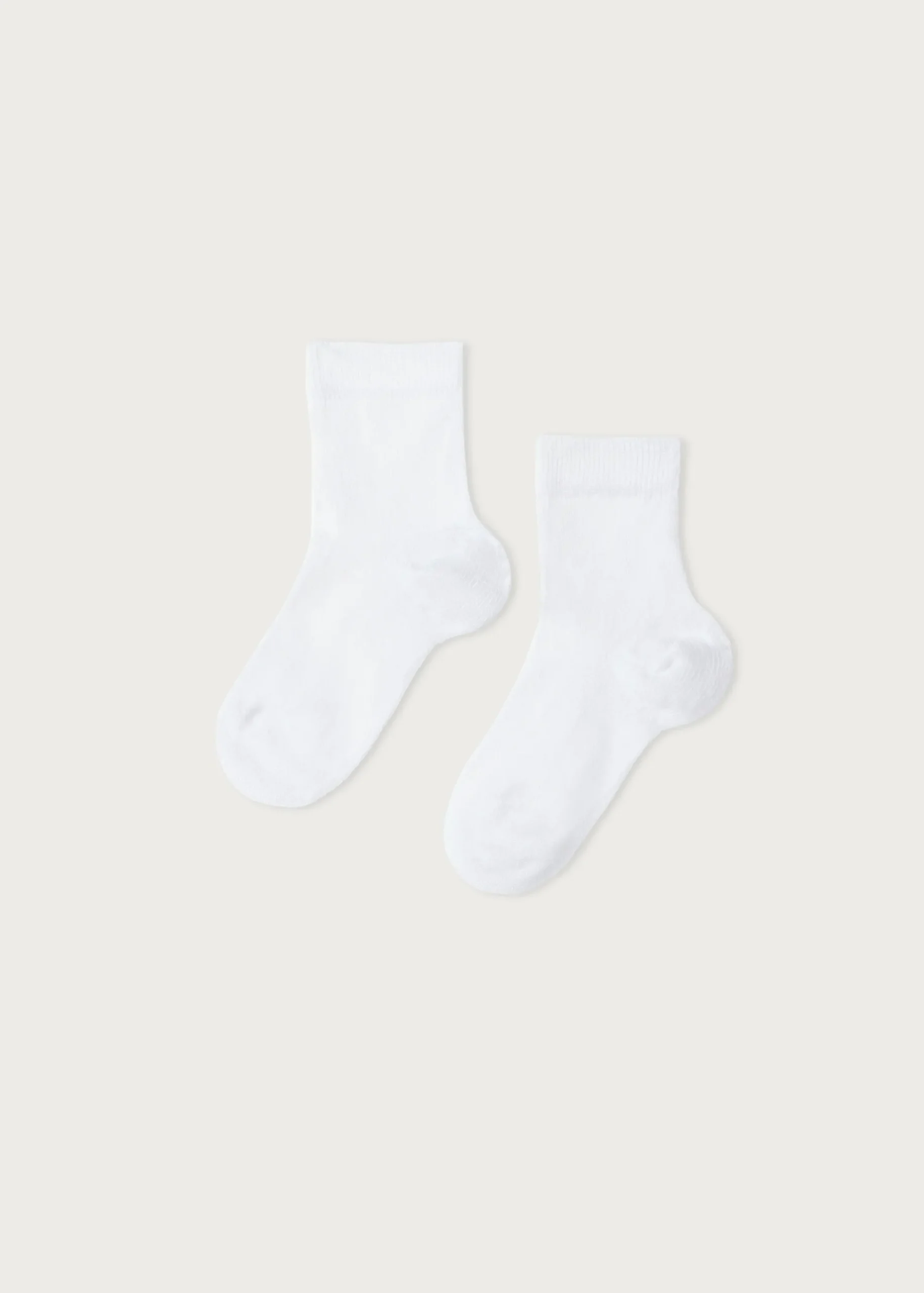 Socks^Calzedonia Newborn Cotton Short Socks 001 - White