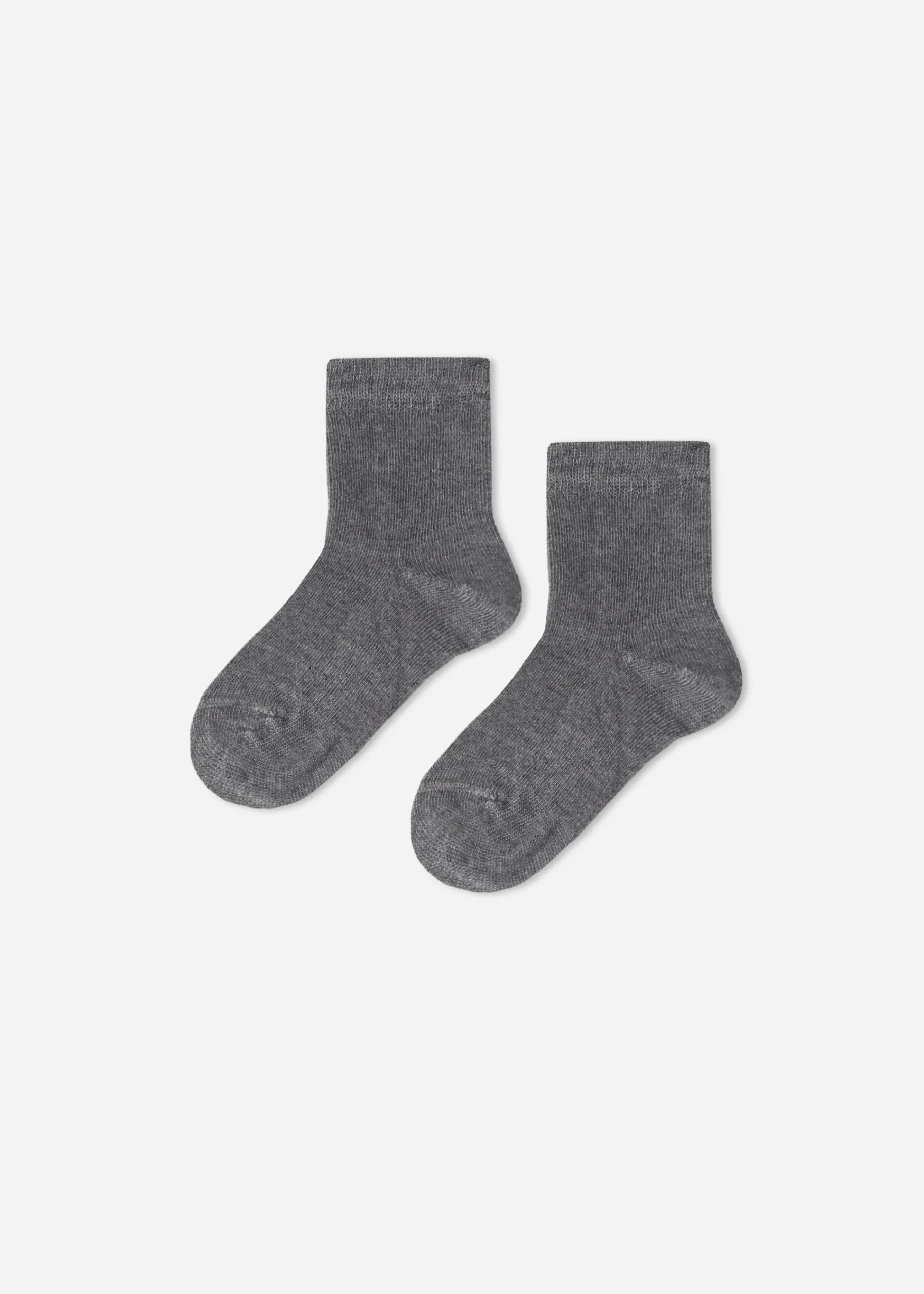 Socks^Calzedonia Newborn Short Socks With Cashmere 042 - Mid Grey Blend