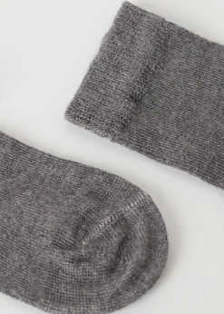 Socks^Calzedonia Newborn Short Socks With Cashmere 042 - Mid Grey Blend