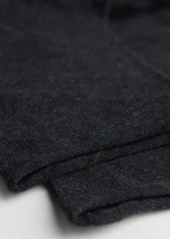 Short Socks^Calzedonia Non-Elastic Cotton Ankle Socks 711 - Charcoal Grey Blend