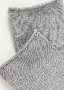 Short Socks^Calzedonia Non-Elastic Cotton Ankle Socks 042 - Mid Grey Blend