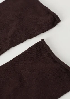 Short Socks^Calzedonia Non-Elastic Cotton Ankle Socks 015 - Brown