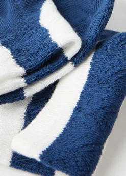 Short Socks^Calzedonia Openwork And Striped Short Socks 9658 - Blue Openwork Stripe