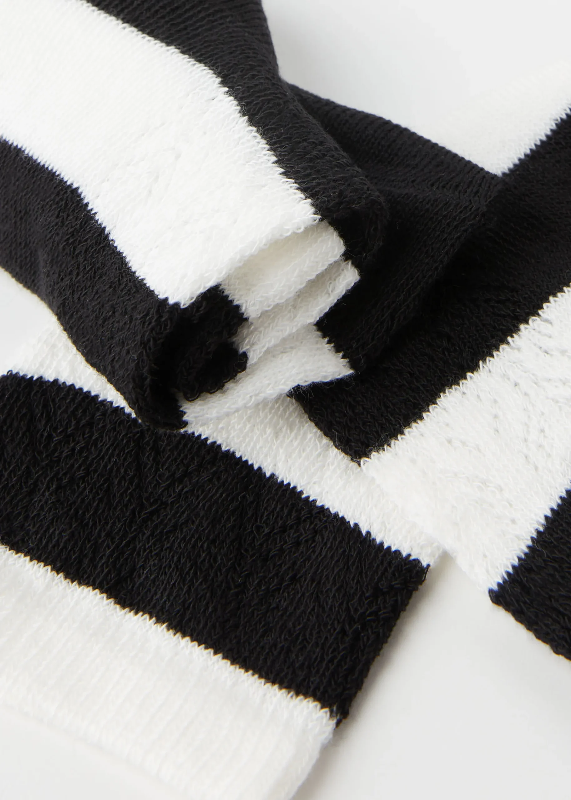 Short Socks^Calzedonia Openwork And Striped Short Socks 9657 - Black Openwork Stripe