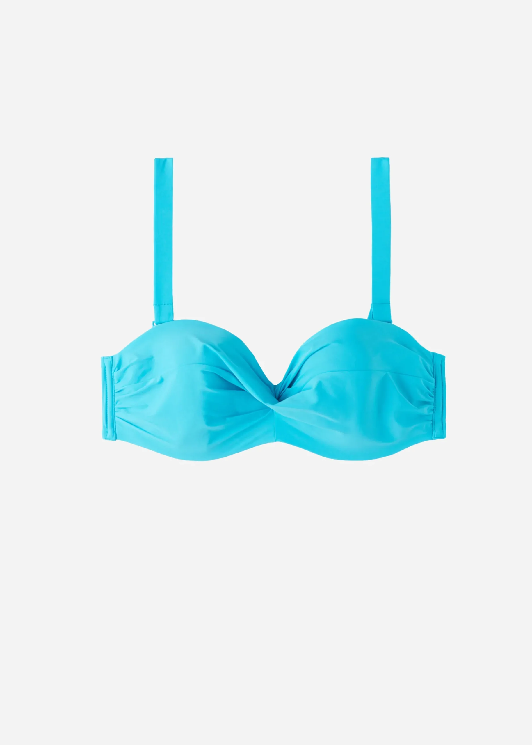 Bikini^Calzedonia Padded Bandeau Bikini Top Indonesia 616C - Turquoise Green