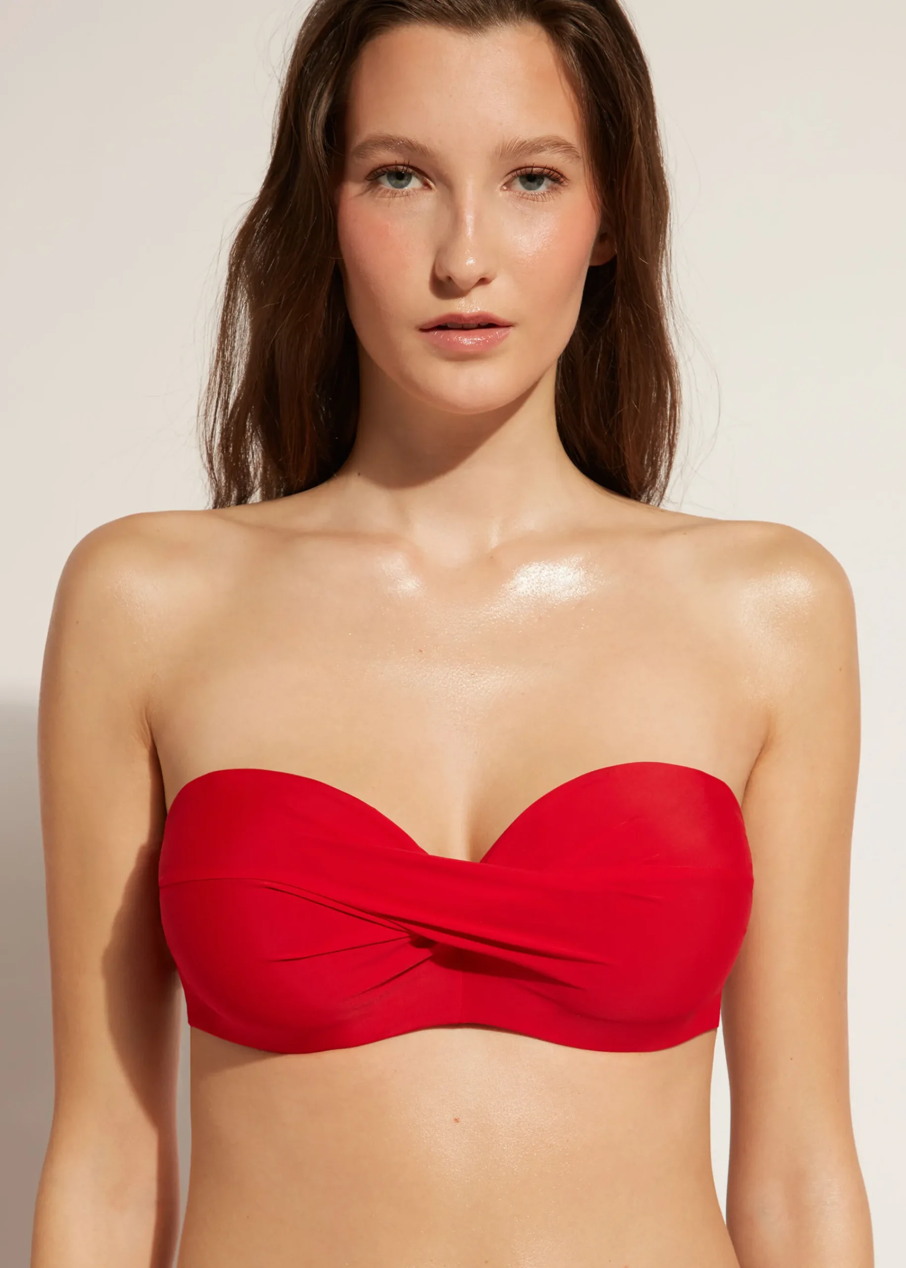 Bikini^Calzedonia Padded Bandeau Bikini Top Indonesia 645C - Summer Red