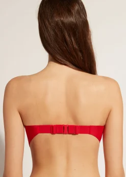 Bikini^Calzedonia Padded Bandeau Bikini Top Indonesia 645C - Summer Red