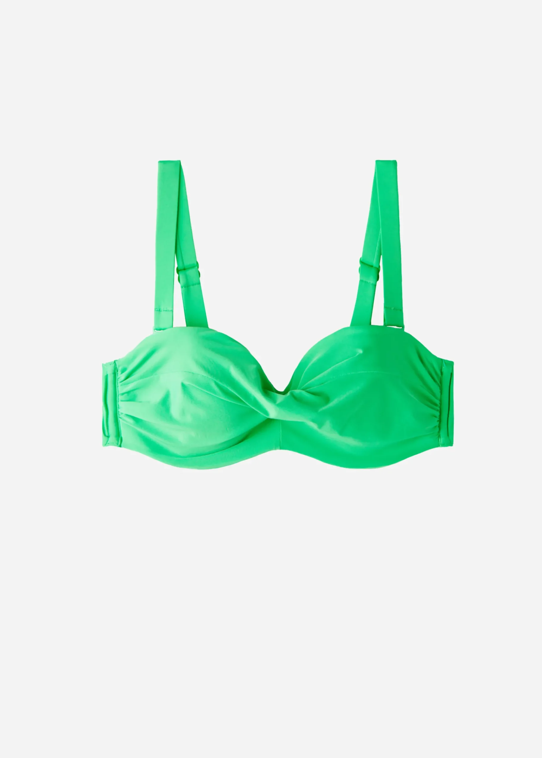 Bikini^Calzedonia Padded Bandeau Bikini Top Indonesia 615C - Shiny Green