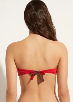 Bikini^Calzedonia Padded Bandeau Bikini Top Indonesia 645C - Summer Red