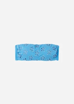 Bikini^Calzedonia Padded Bandeau Bikini Top Corfu 640C - Ocean Blue