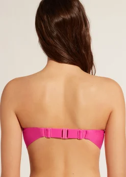 Bikini^Calzedonia Padded Bandeau Bikini Top Indonesia 614C - Bright Pink