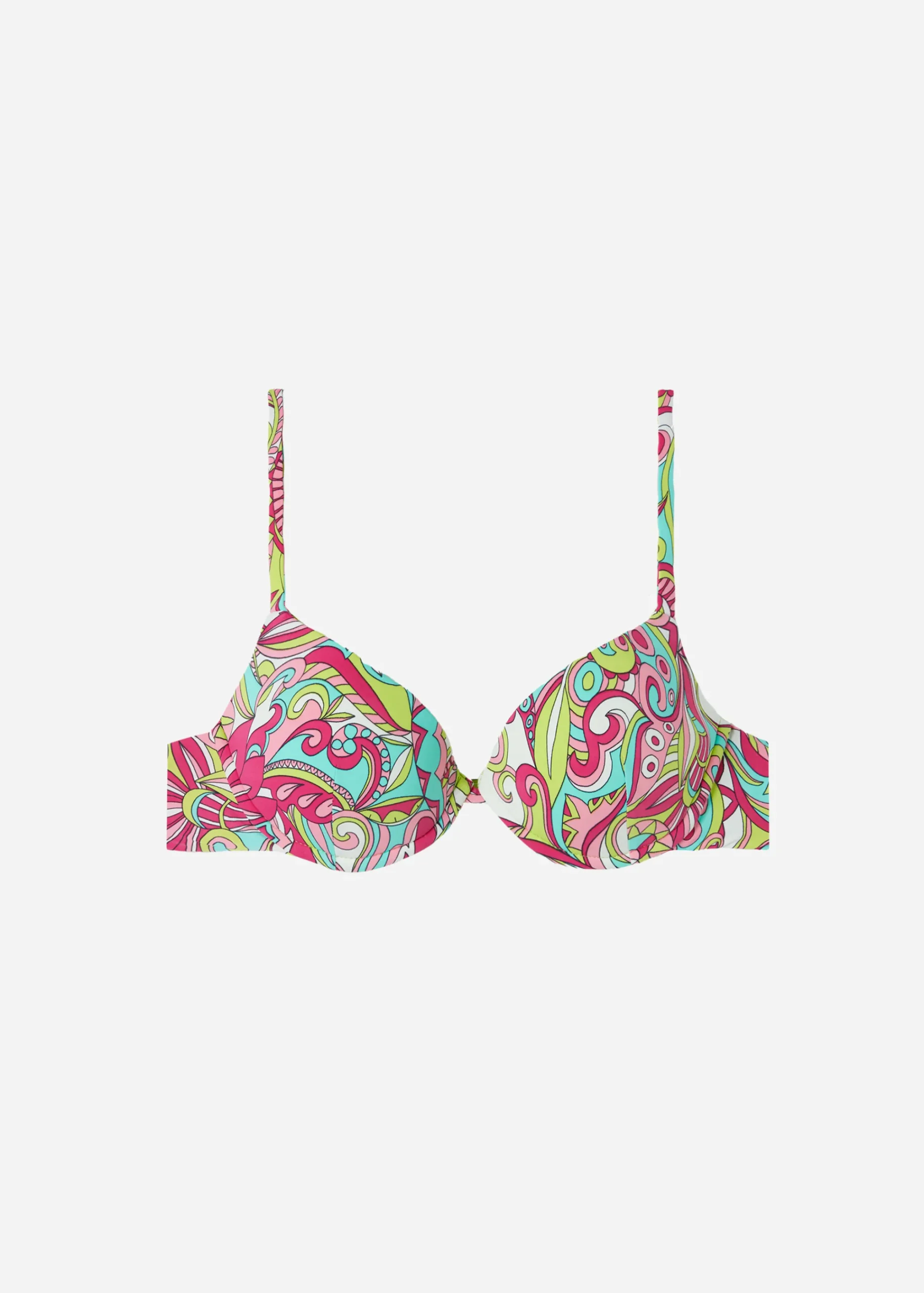Bikini^Calzedonia Padded Push-Up Bikini Top Londra 517C - Geometric Print