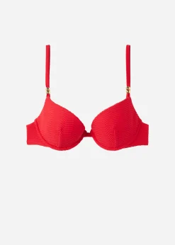 Bikini^Calzedonia Padded Push-Up Bikini Top Casablanca 630C - Summer Red 3D
