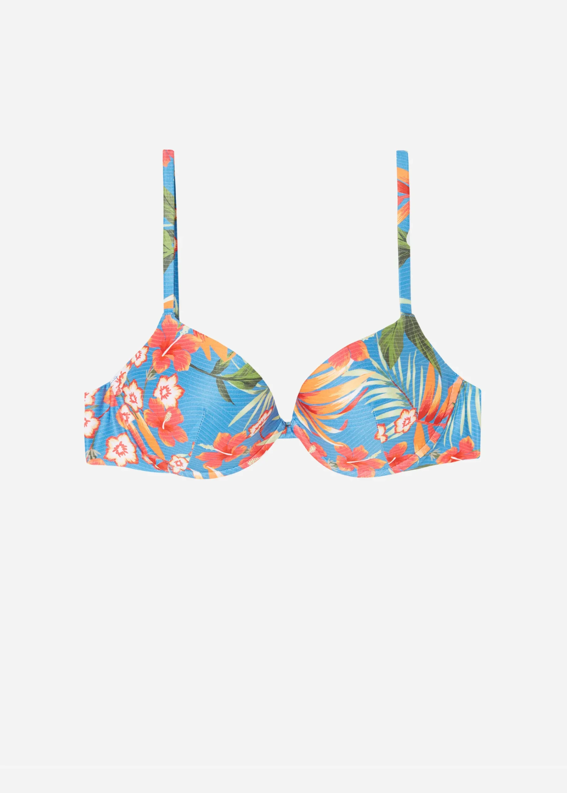 Bikini^Calzedonia Padded Push-Up Bikini Top Maui 642C - Jungle Flowers