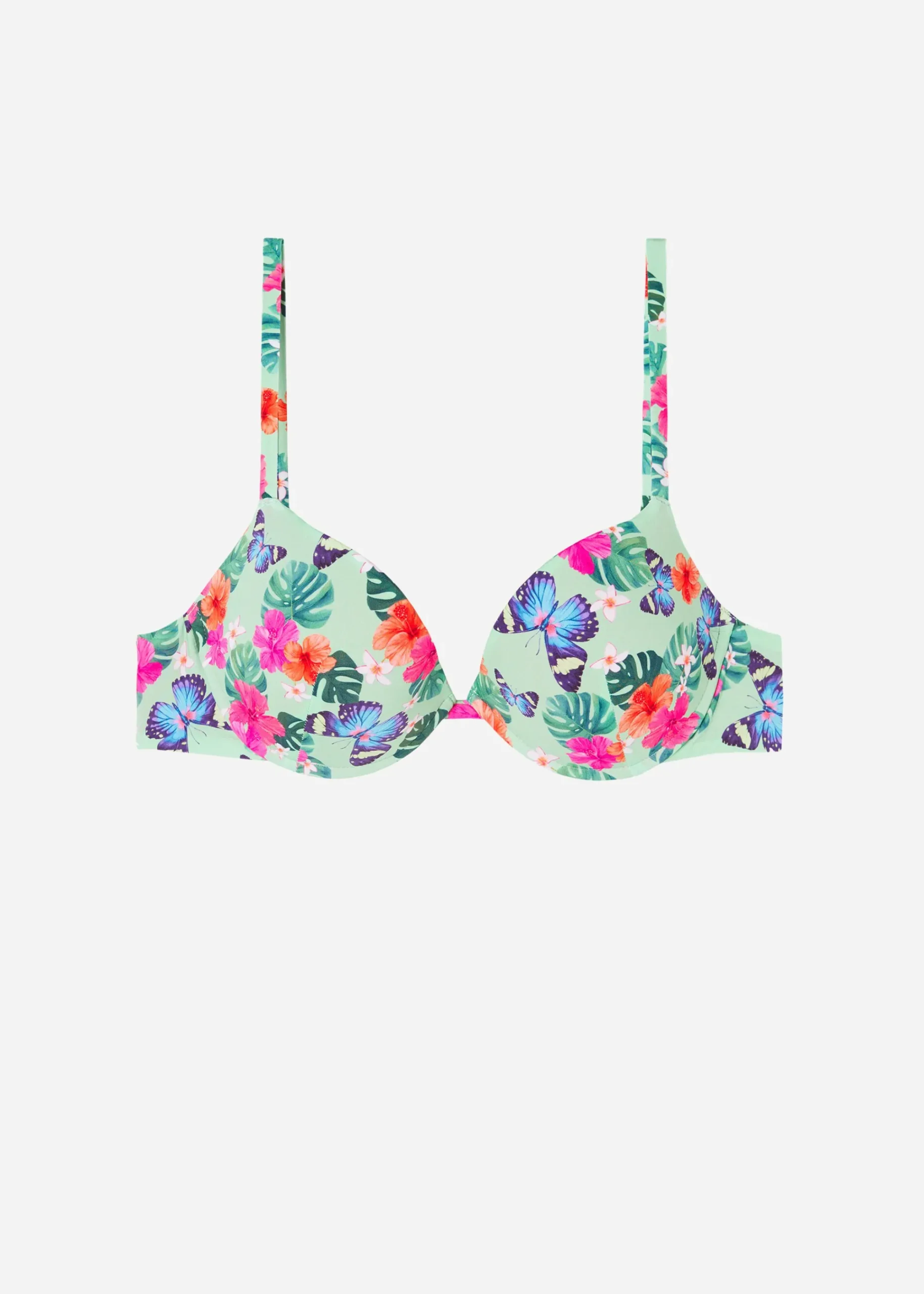 Bikini^Calzedonia Padded Push-Up Bikini Top Malibu 638C - Butterfly Patterns
