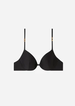 Bikini^Calzedonia Padded Push-Up Bikini Top Casablanca 627C - Black 3D