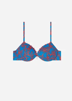 Bikini^Calzedonia Padded Push-Up Bikini Top Bali 653C - Orange Coral