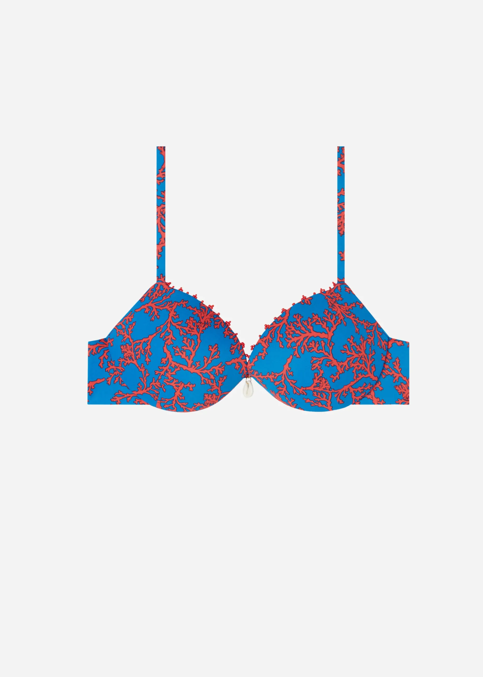 Bikini^Calzedonia Padded Push-Up Bikini Top Bali 653C - Orange Coral