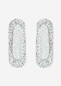 Invisible^Calzedonia Patterned Invisible Socks 9281 - White Floral