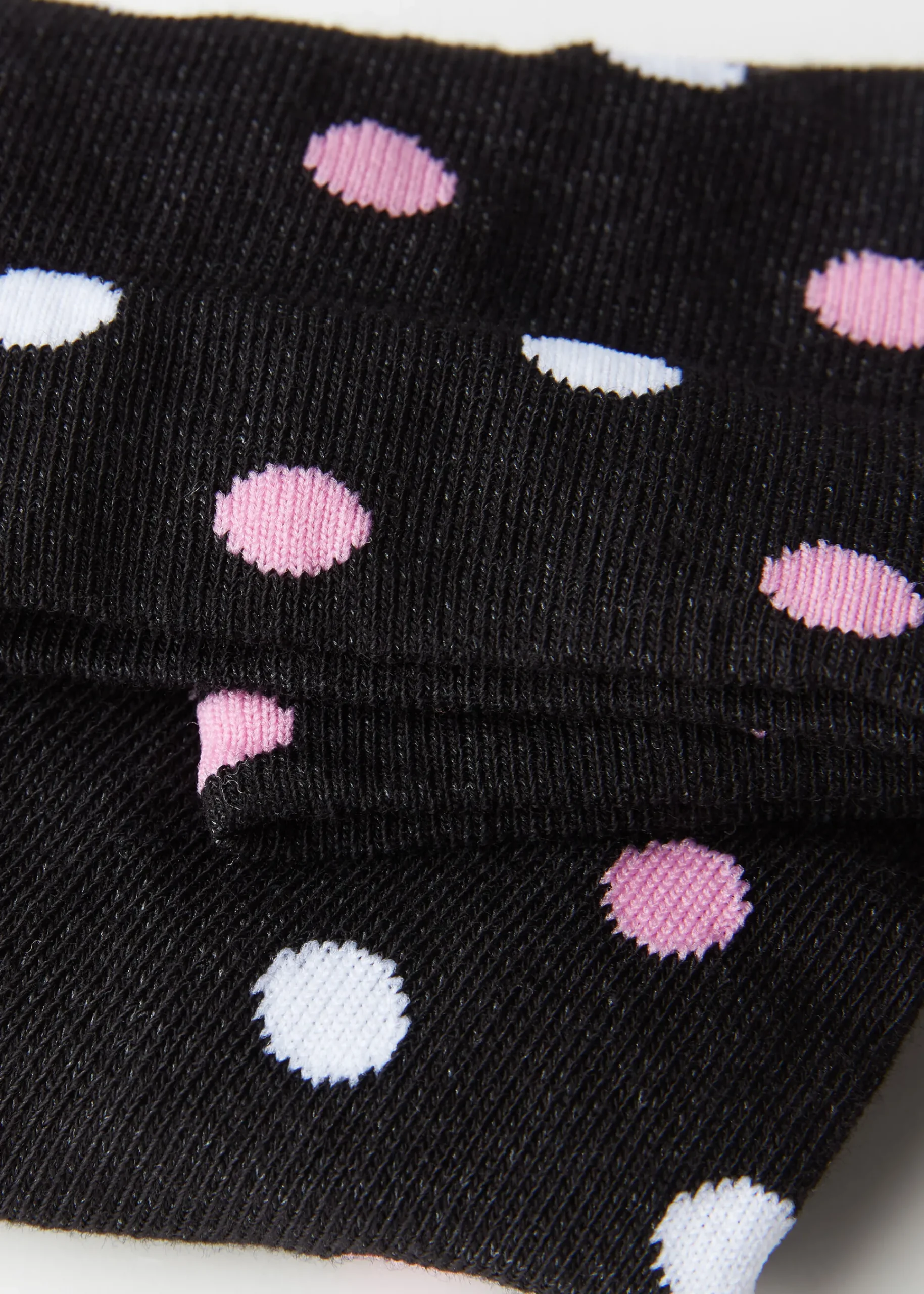 Short Socks^Calzedonia Polka Dot Pattern Short Socks 9661 - Black Polka Dots