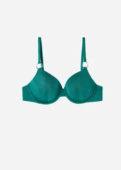 Bikini^Calzedonia Push-Up Bikini Top Hollywood 651C - Shiny Green