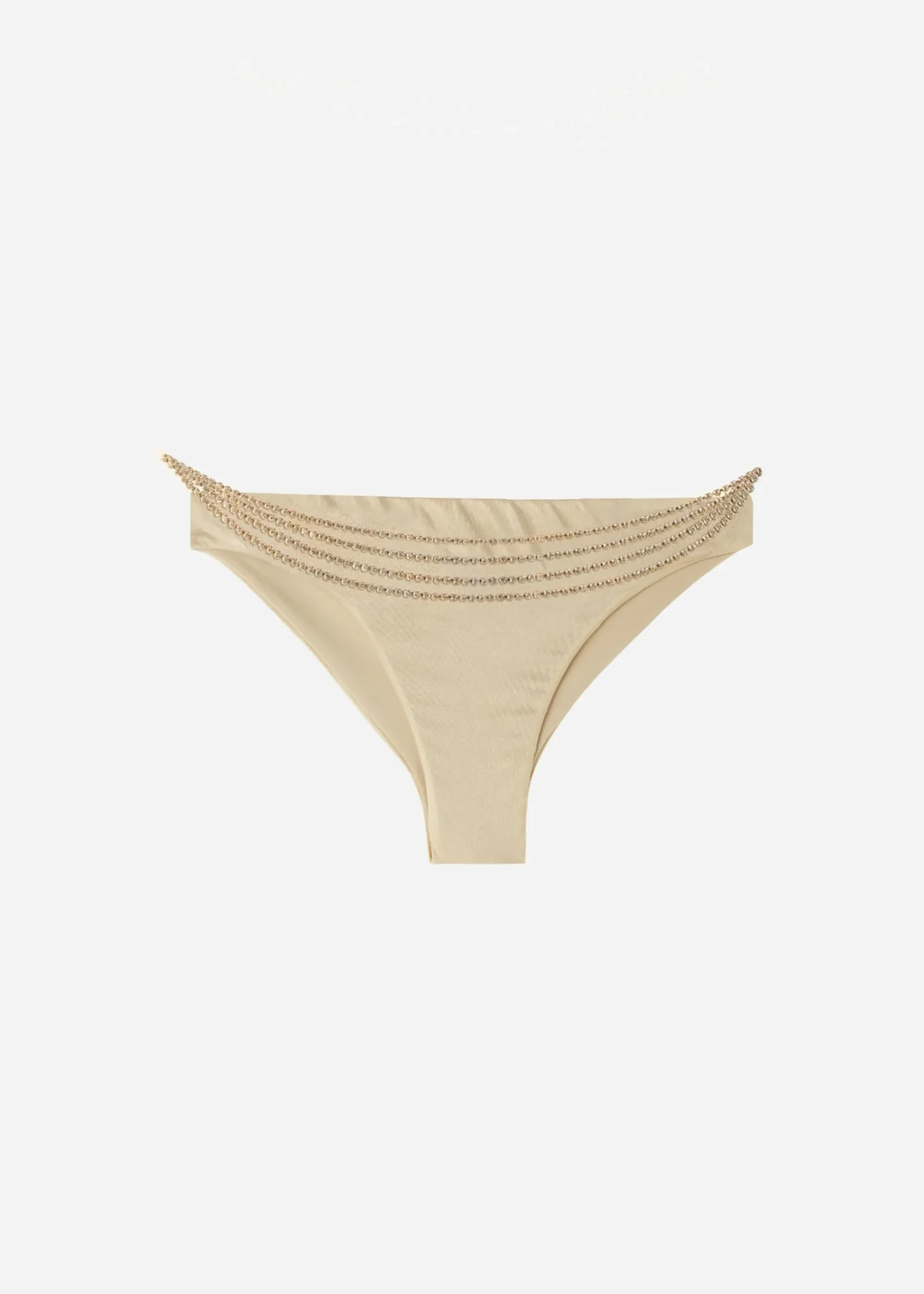 Bikini^Calzedonia Rhinestone Brazilian Bikini Bottoms Luxor 700C - Shiny Gold