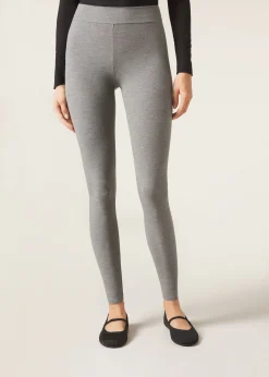 Leggings^Calzedonia Ribbed Leggings With Cashmere 135C - Grey