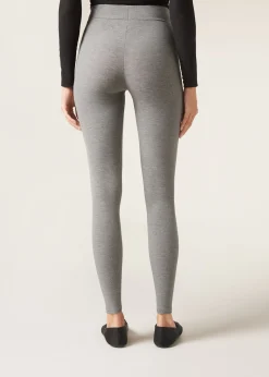 Leggings^Calzedonia Ribbed Leggings With Cashmere 135C - Grey