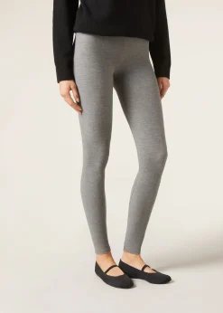 Leggings^Calzedonia Ribbed Leggings With Cashmere 135C - Grey