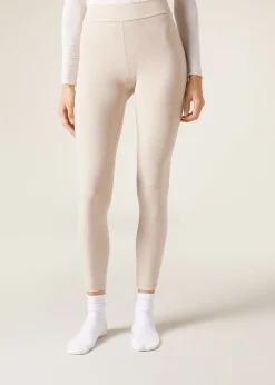 Leggings^Calzedonia Ribbed Leggings With Cashmere 134C - Natural Blend