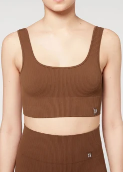 Fitness Top^Calzedonia Ribbed Seamless Sport Top 5276 - Brown