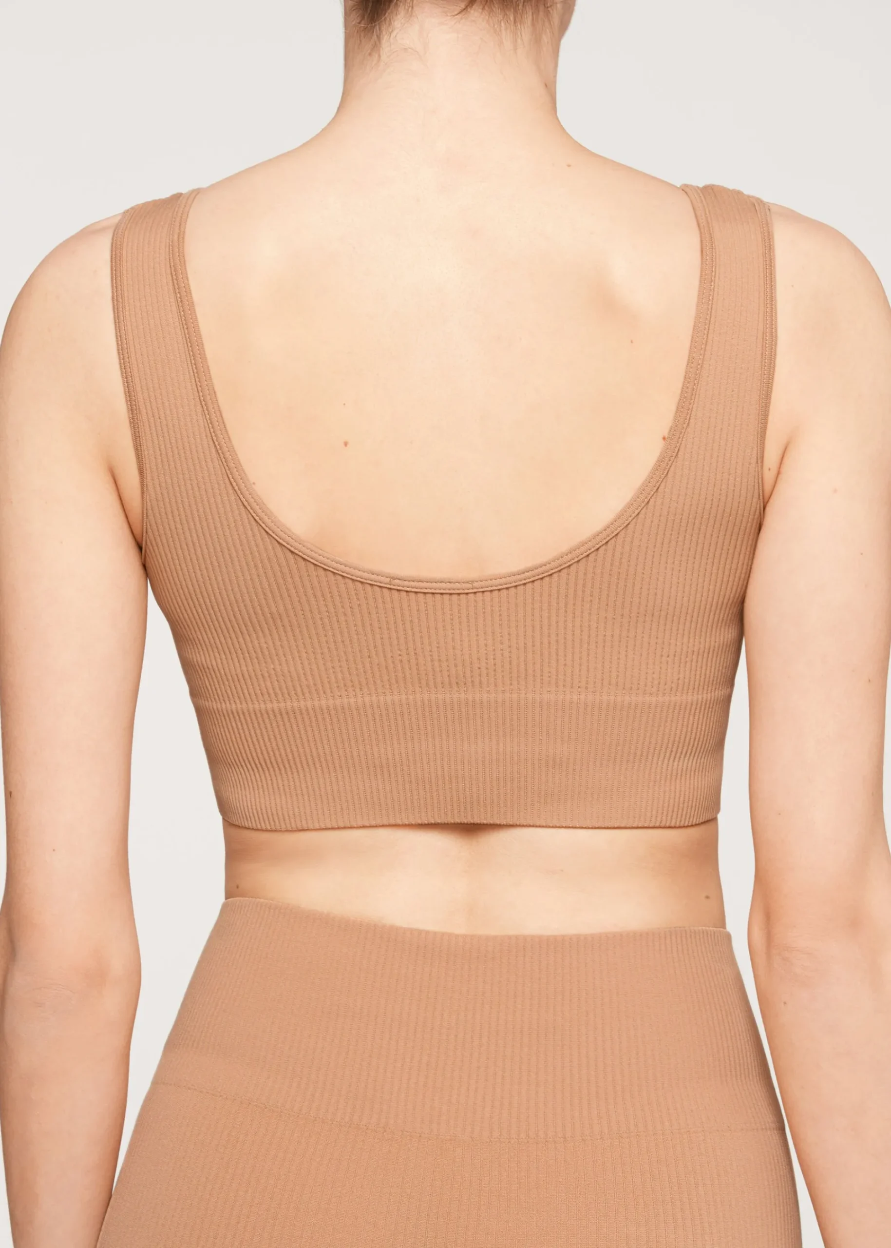 Fitness Top^Calzedonia Ribbed Seamless Sport Top 5275 - Caramel