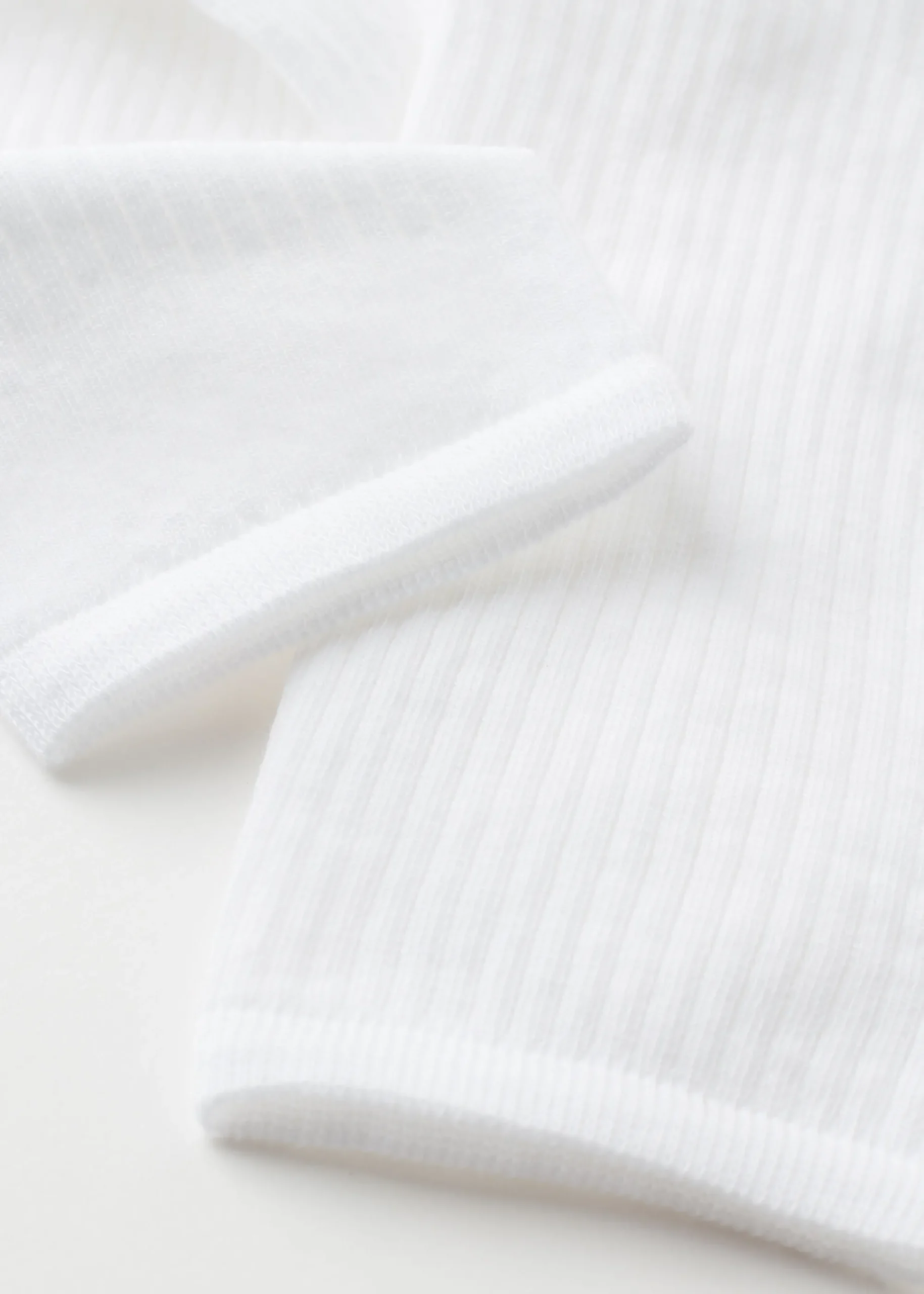 Short Socks^Calzedonia Ribbed Short Socks 9772 - White Rib