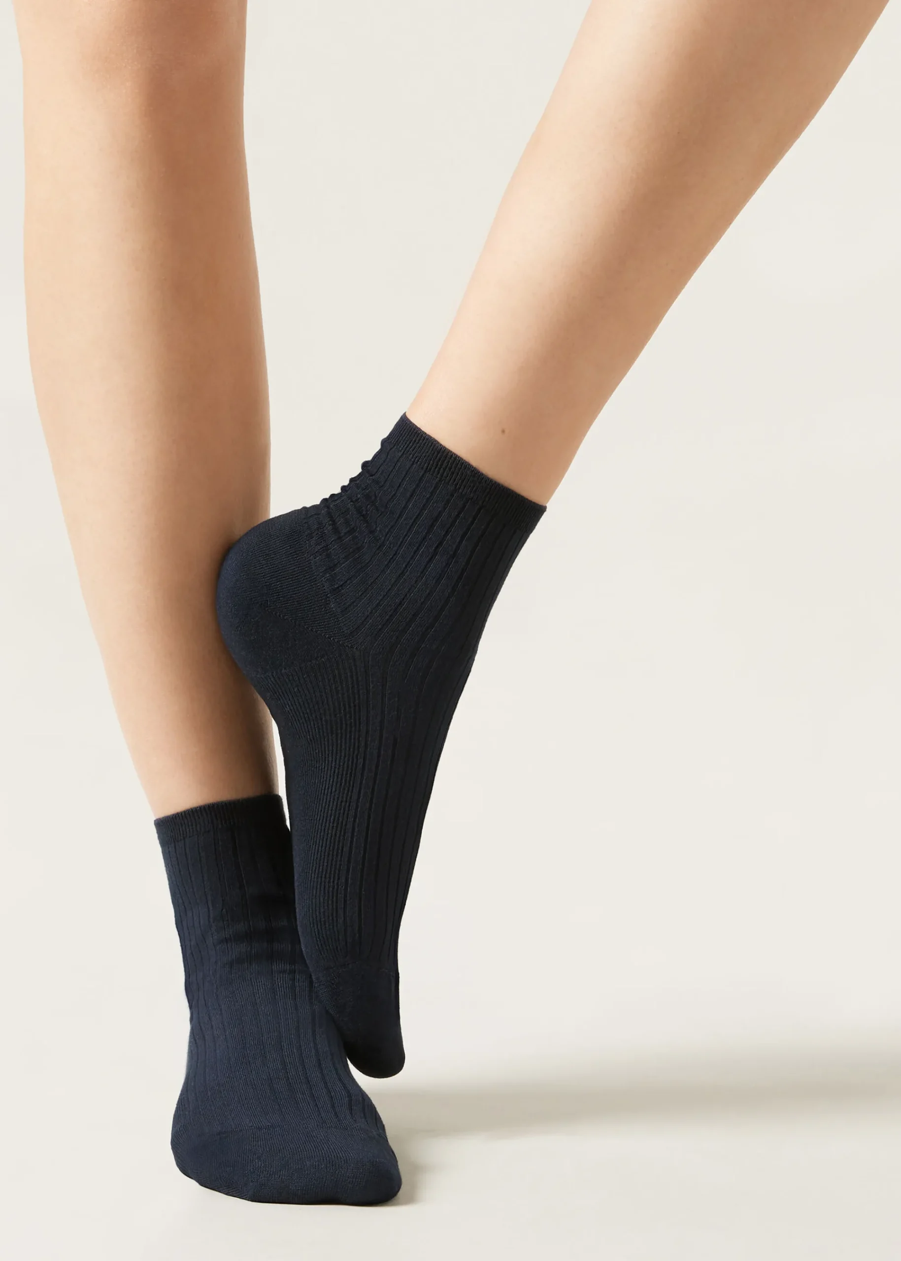 Short Socks^Calzedonia Ribbed Short Socks 016 - Blue