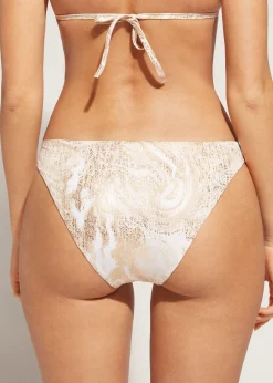 Bikini^Calzedonia Ring Bikini Bottoms Melbourne 631C - Gold Marble