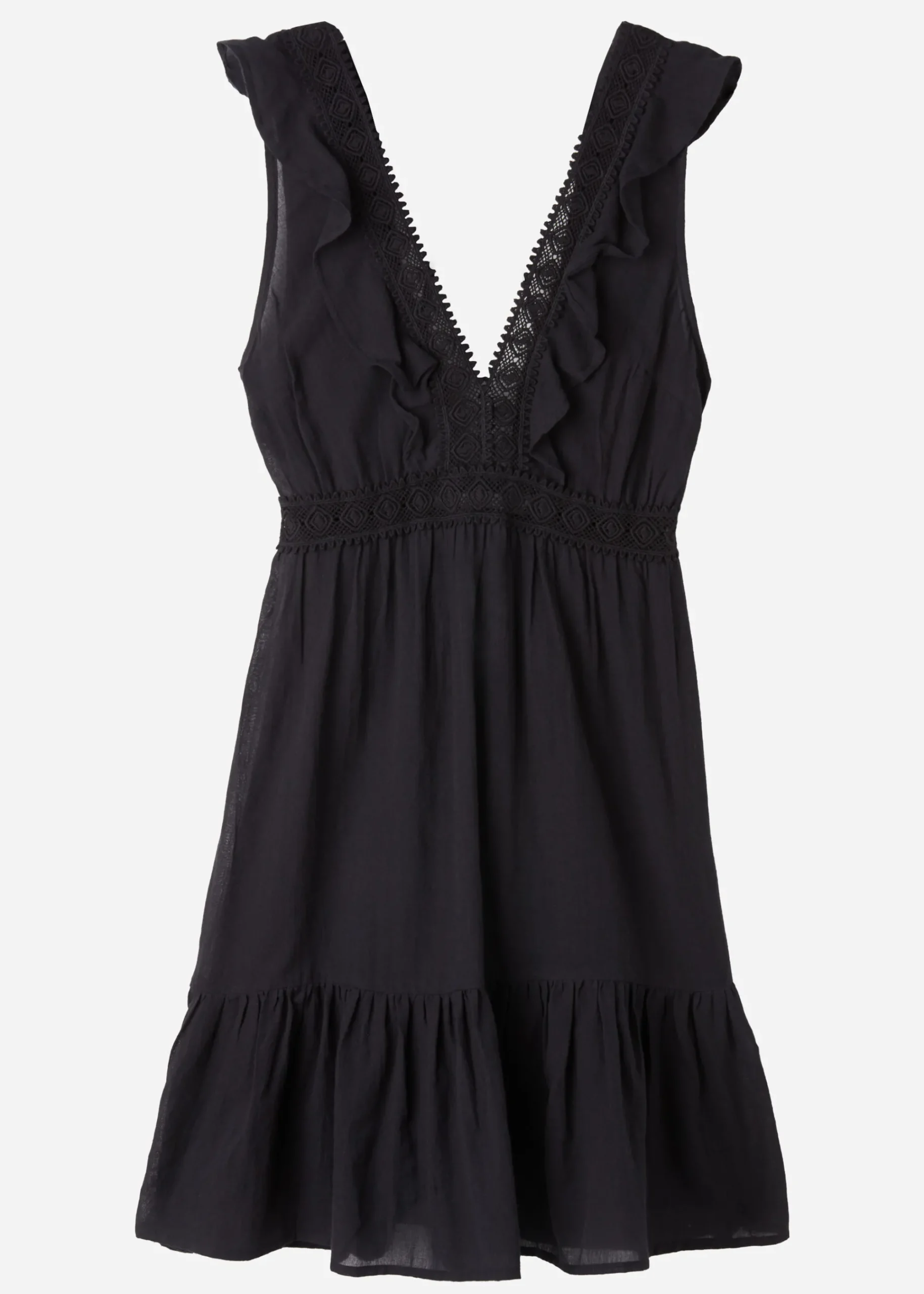 Beachwear^Calzedonia Ruffle Passementerie Short Dress 06 - Black