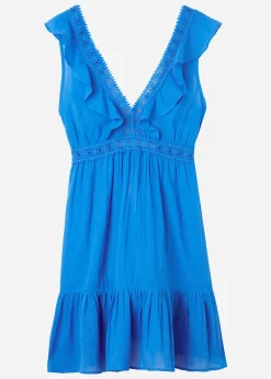 Beachwear^Calzedonia Ruffle Passementerie Short Dress 681C - Electric Blue