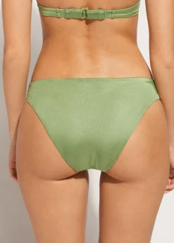Bikini^Calzedonia Sequin Bikini Bottoms Cannes 622C - Paillettes Desert Green