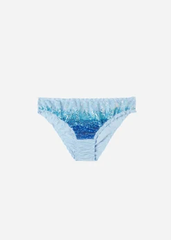 Bikini^Calzedonia Seychelles Graduated Sequin Bikini Bottoms 697C - Light Blue Degrade Sequin