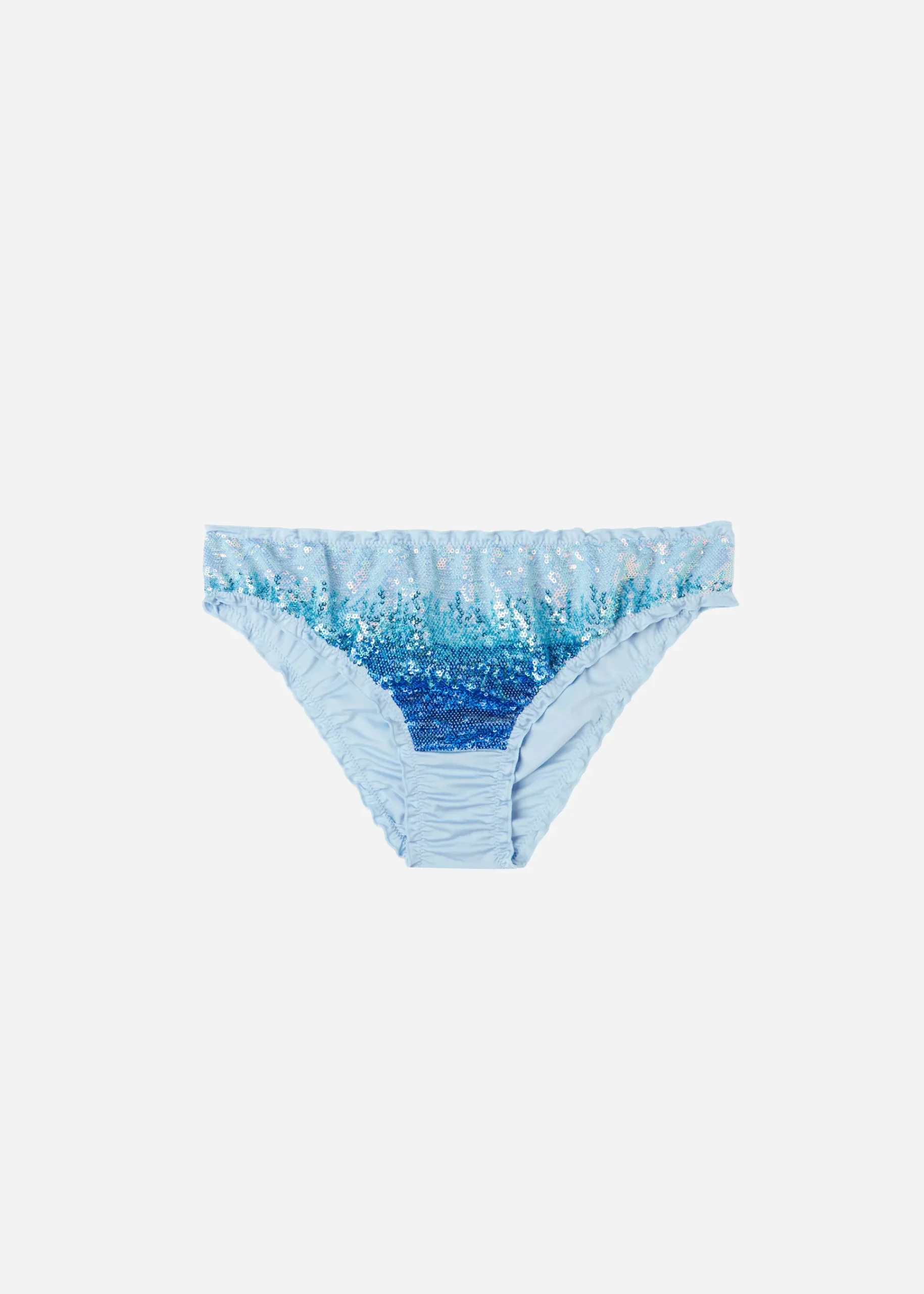 Bikini^Calzedonia Seychelles Graduated Sequin Bikini Bottoms 697C - Light Blue Degrade Sequin