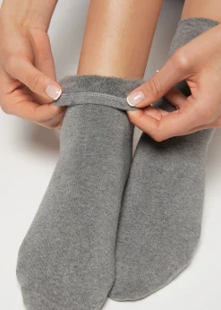 Short Socks^Calzedonia Short Cotton Thermal Socks 042 - Mid Grey Blend