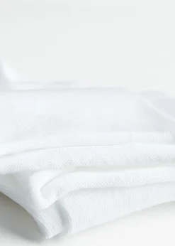 Short Socks^Calzedonia Short Lisle Socks With Raw Cut Cuffs 001 - White
