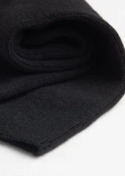 Short Socks^Calzedonia Short Ribbed Socks With Wool And Cashmere 019 - Black