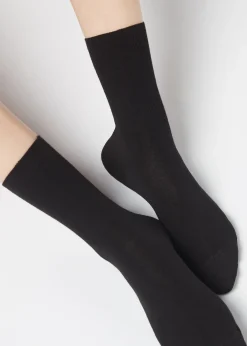 Short Socks^Calzedonia Short Socks In Cotton With Cashmere 019 - Black