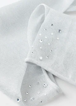 Short Socks^Calzedonia Short Socks With Glitter And Crystals 9680 - White Crystal Applique