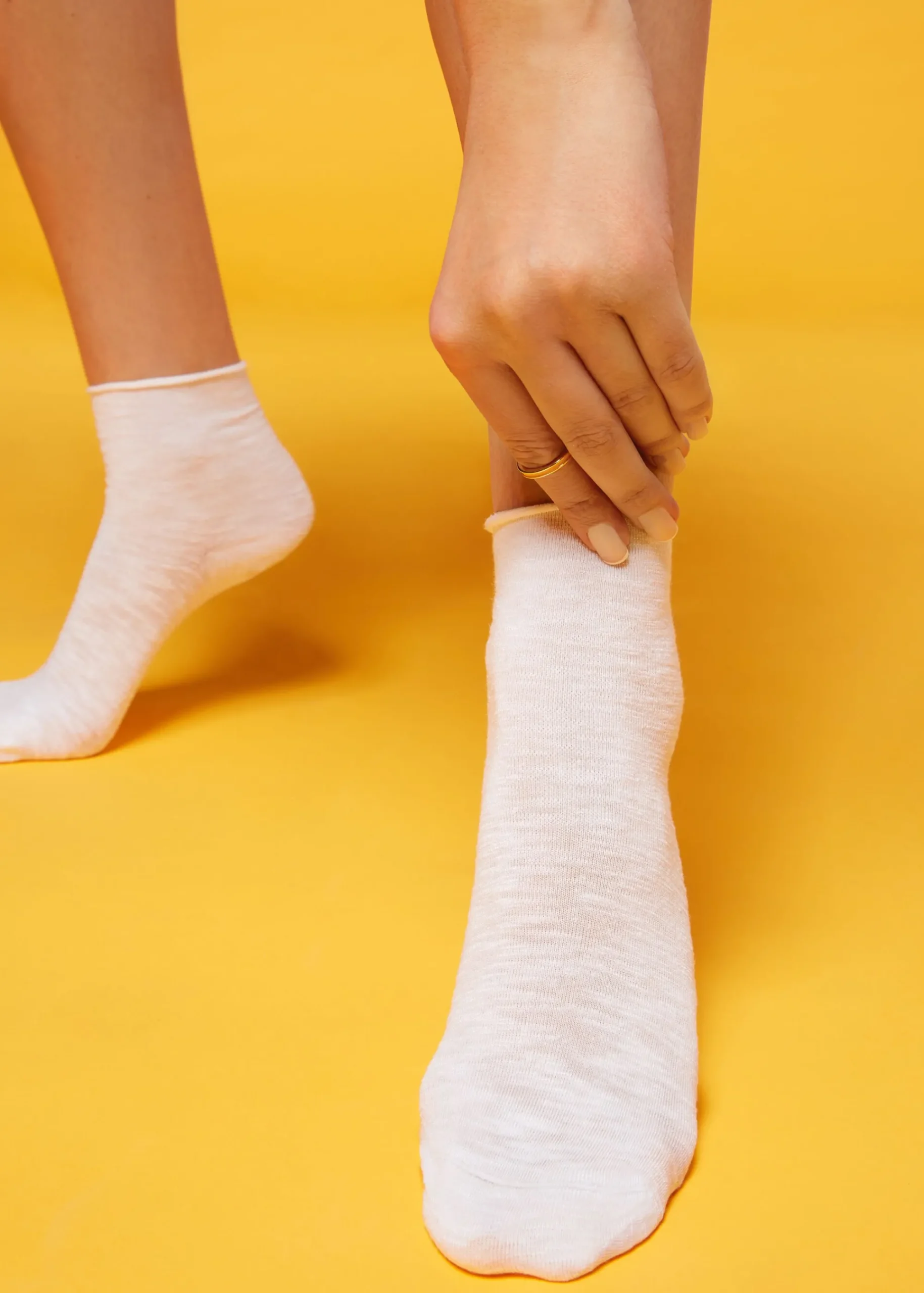 Short Socks^Calzedonia Short Socks With Linen 9628 - White