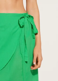 Beachwear^Calzedonia Short Wraparound Sarong 615C - Shiny Green
