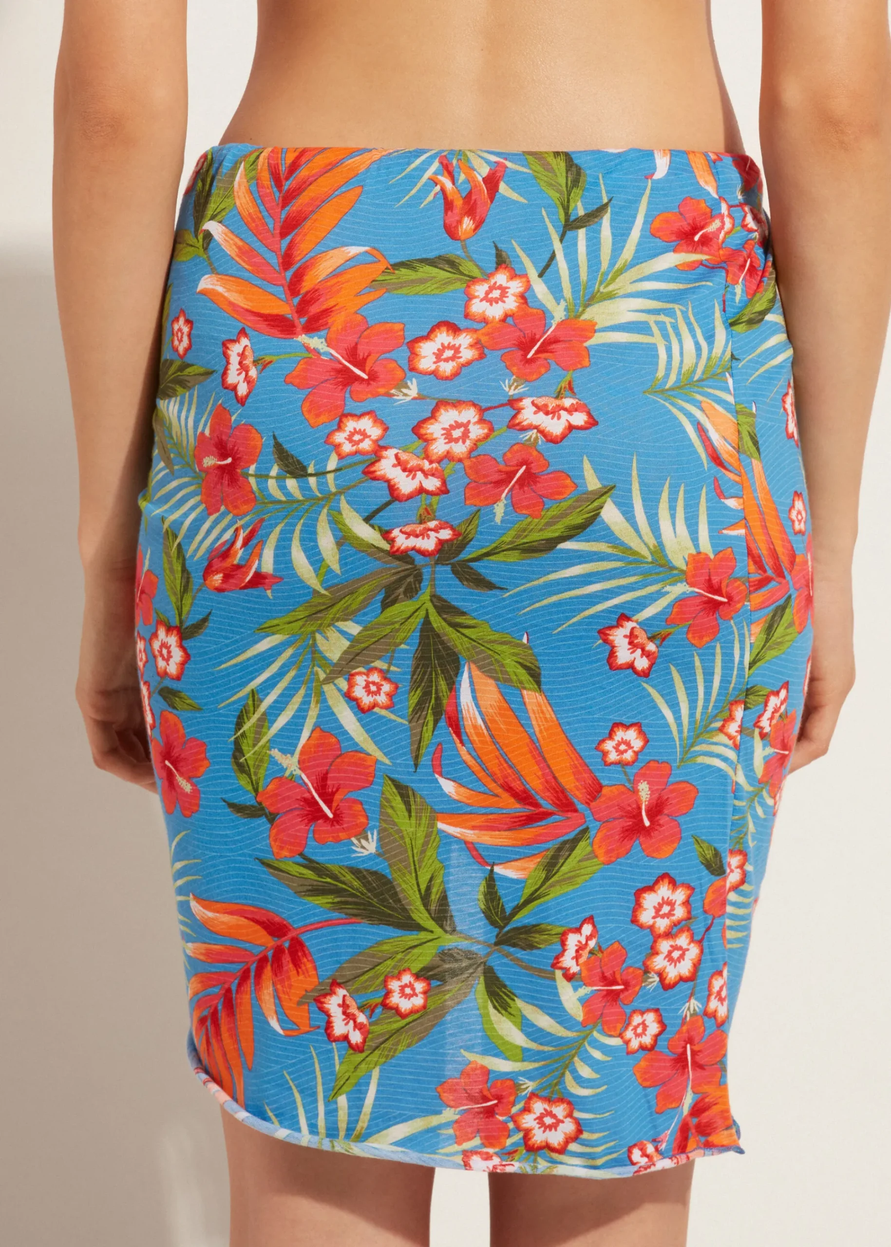 Beachwear^Calzedonia Short Wraparound Sarong 642C - Jungle Flowers