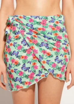 Beachwear^Calzedonia Short Wraparound Sarong 638C - Butterfly Patterns